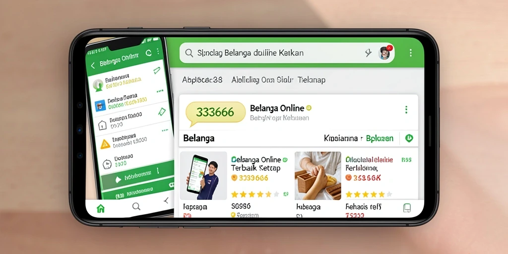 Antarmuka aplikasi 333666 yang user-friendly untuk belanja online.