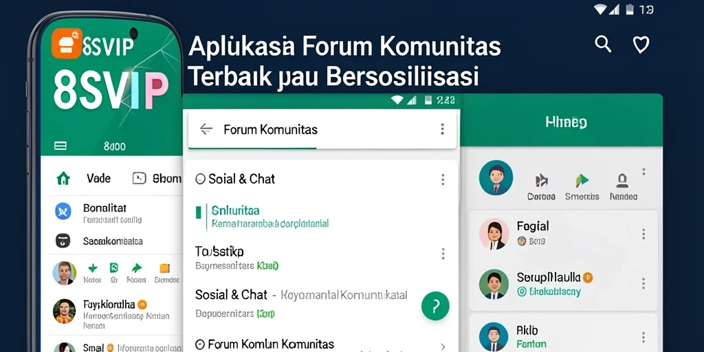 Tampilan antarmuka menarik dari 8SVIP yang menunjang interaksi sosial.