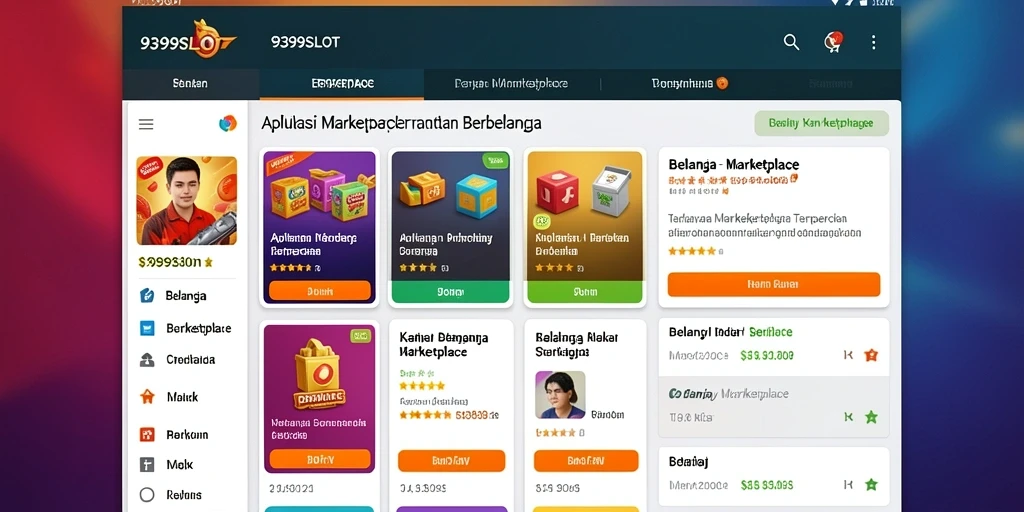 Antarmuka pengguna 9399SLOT yang sederhana dan menarik.