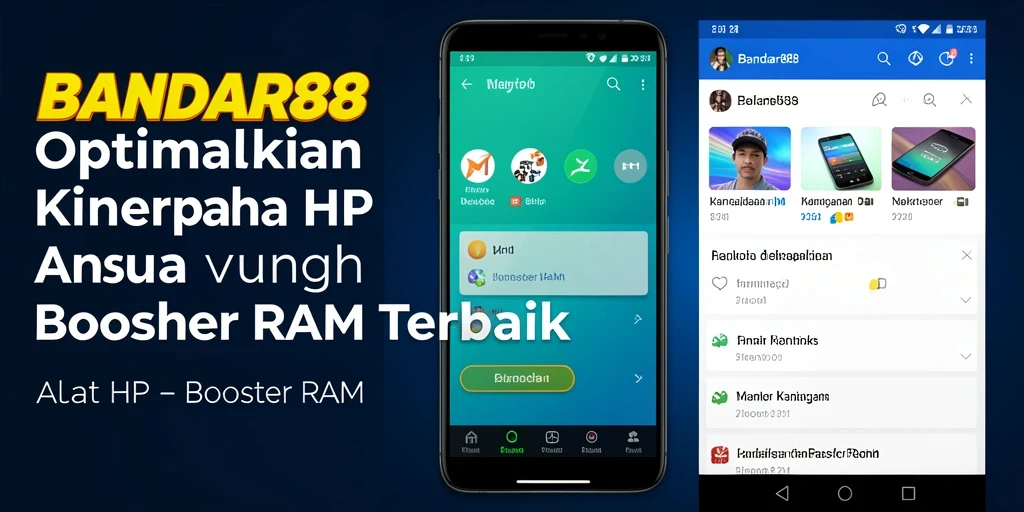 Screenshot utama BANDAR88 menunjukkan antarmuka pengguna yang intuitif dengan fitur Booster RAM.