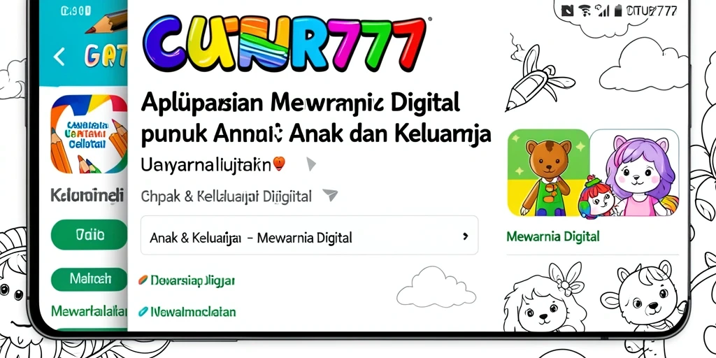 Screenshot antarmuka utama CATUR777 menunjukkan fitur mewarnai yang interaktif.