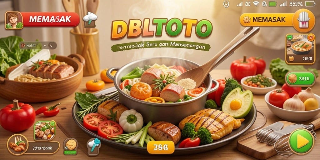 Tampilan antarmuka permainan Memasak DBLTOTO yang menarik dan interaktif.