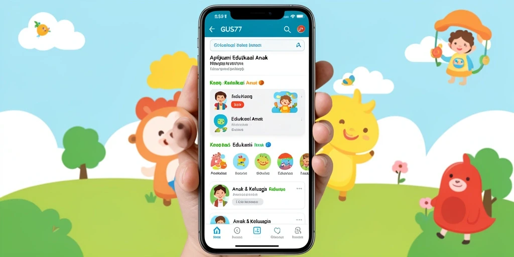 Antarmuka GUS77 yang menarik dan fungsional untuk Edukasi Anak.