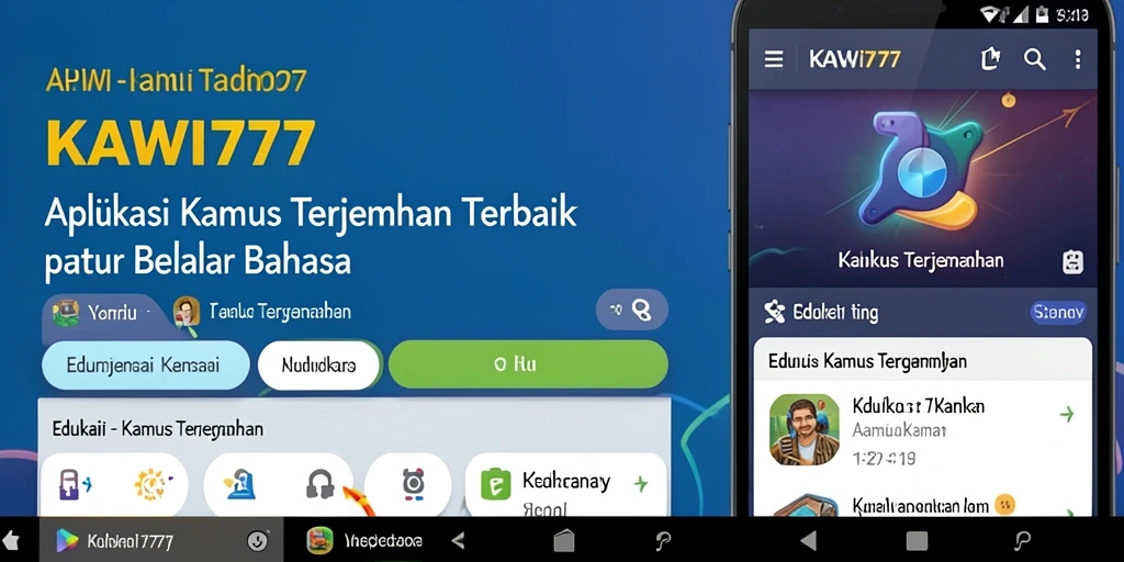 Antarmuka KAWI777 yang sederhana dan intuitif untuk Kamus Terjemahan.