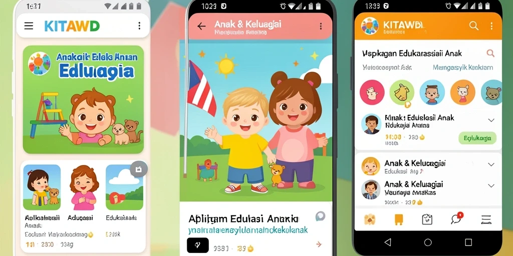 Tampilan antarmuka KITAWD yang menarik untuk anak-anak.
