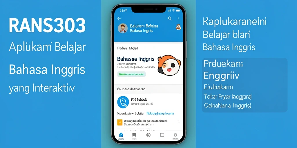Tampilan antarmuka RANS303 yang ramah pengguna untuk belajar bahasa Inggris.