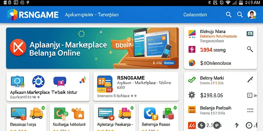 Tampilan antarmuka RSNGAME yang ramah pengguna untuk belanja online.