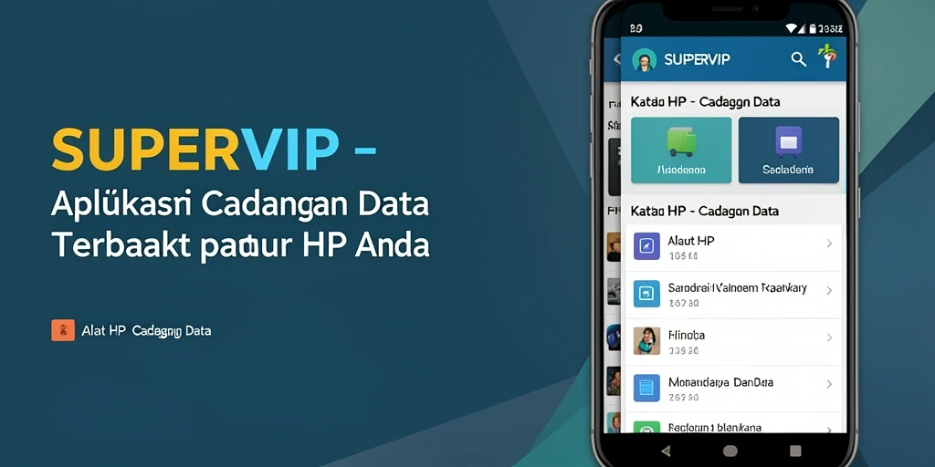 Tampilan antarmuka aplikasi SUPERVIP untuk pencadangan data yang efisien.