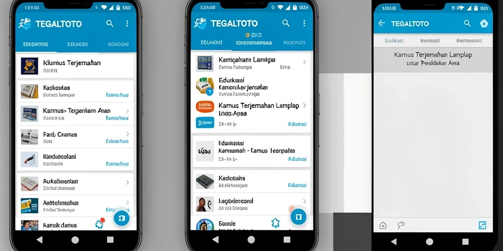 Antarmuka TEGALTOTO yang intuitif dan mudah dipahami.