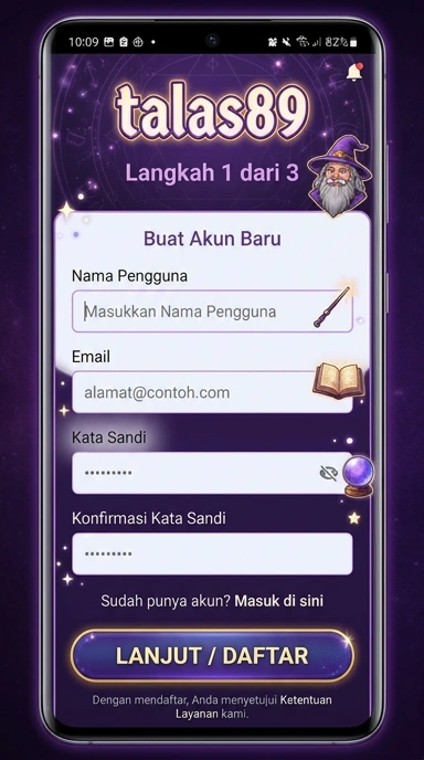 Registrasi Akun Baru di Talas89 untuk Pengguna Android